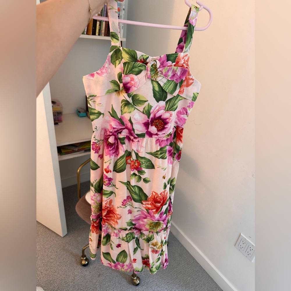 Janie and Jack Pink and Green Floral Dress